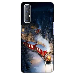 Силиконовый бампер на рождество для Oppo Reno 3 Pro (Поезд)