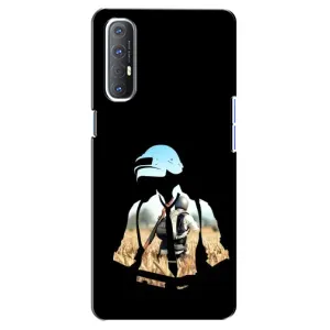 Силиконовый чехол с картинкой "Герой Pubg" на Oppo Reno 3 Pro (Пубг мен)