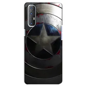 Чехол с Щитом Капитана Америки на Oppo Reno 3 Pro (Ретро Щит Капитана)