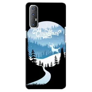 Силиконовый бампер на рождество для Oppo Reno 3 Pro (Рождественский Олень)