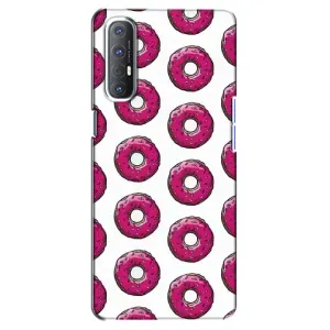 Чехол с изображением вкусной еды для Oppo Reno 3 Pro (Розовые пончик)