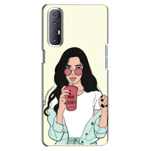 Силіконовый Чохол на Oppo Reno 3 Pro з картинкой Модных девушек (З напоєм)
