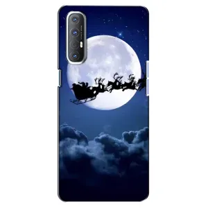 Чехол Санта Клаус для Oppo Reno 3 Pro (Санта - луна)