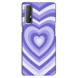 Чехлы с тематикой "Маленькие Сердечки" на Oppo Reno 3 Pro (Сердце фиолет)