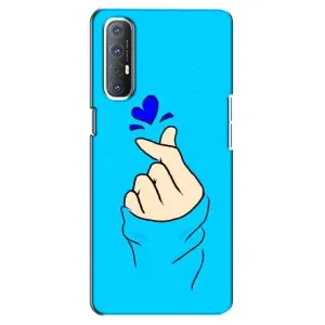 Чехлы (Знак сердечка) на Oppo Reno 3 Pro (Сердце на синем)