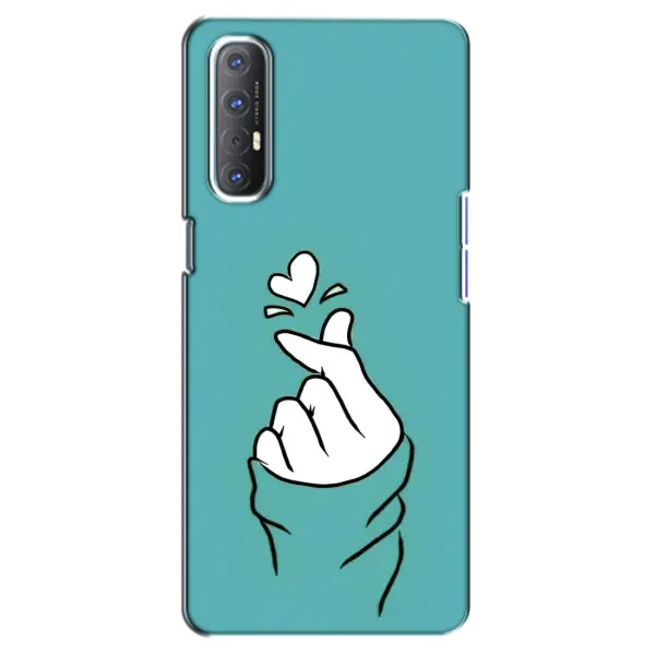 Чехол с рисунком «Сердечко на бирюзовом» для OPPO Reno 3 Pro Чехол с рисунком «Сердечко на бирюзовом» для OPPO Reno 3 Pro