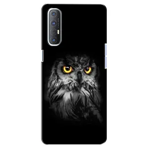 Чохли з принтом СОВИ для Oppo Reno 3 Pro (Сова на чорному)
