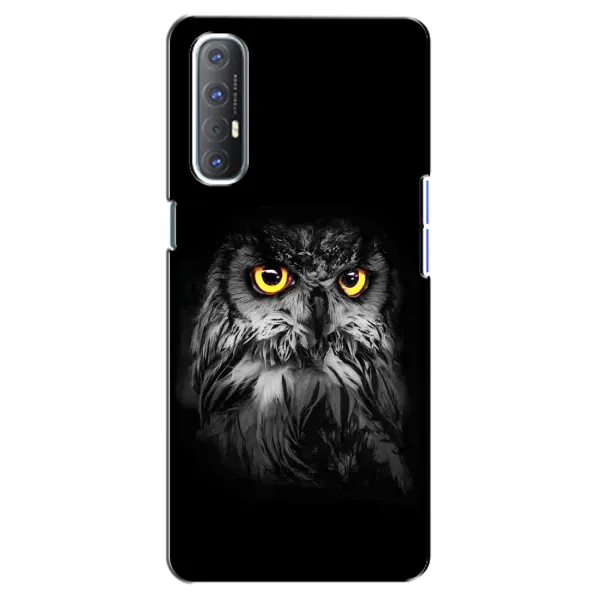 Чехол с рисунком «Сова на чёрном» для OPPO Reno 3 Pro Чехол с рисунком «Сова на чёрном» для OPPO Reno 3 Pro