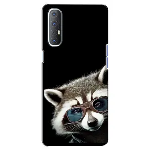 Силіконовий Чохол з Энотами на Oppo Reno 3 Pro (Стильний Єнот)