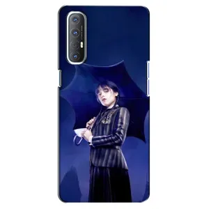 Чехлы с принтом Уэнсдей на Oppo Reno 3 Pro (Уэнсдей с зонтом)