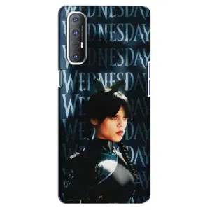 Чехлы с принтом Уэнсдей на Oppo Reno 3 Pro (Уэнздей с ушками)