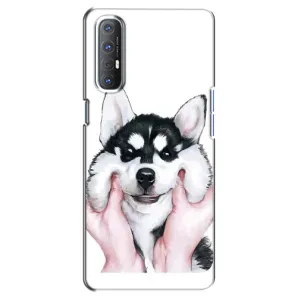 Бампер для Oppo Reno 3 Pro з картинкою "Песики" (Собака Хаскі)