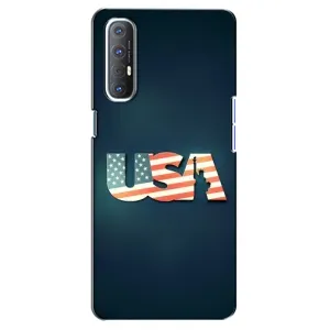 Чехол Флаг USA для Oppo Reno 3 Pro (USA)