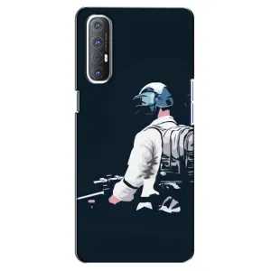 Силиконовый чехол с картинкой "Герой Pubg" на Oppo Reno 3 Pro (В экиперовке)