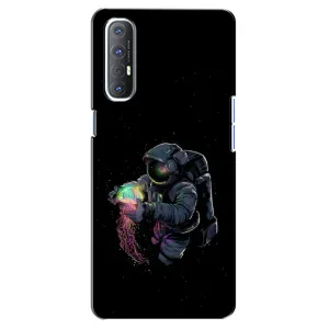 Силиконовый Чехол с принтом "Космонавты" на Oppo Reno 3 Pro (В руках земля)