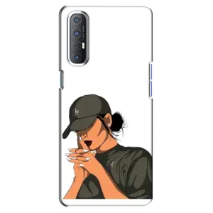 Силіконовый Чохол на Oppo Reno 3 Pro з картинкой Модных девушек (У зеленому)