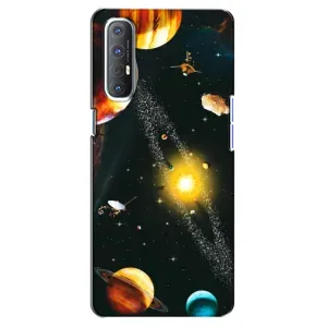 Чехол (ТПУ) с планетами на Oppo Reno 3 Pro (Вид с космоса)