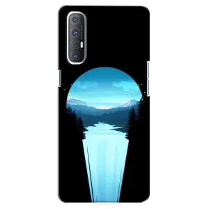Летний Чехол на Oppo Reno 3 Pro (Синий Водопад)