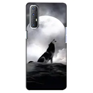 Чохол з Вовком на Oppo Reno 3 Pro (Вовк і місяць)