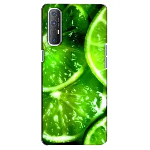 Чехол с изображением вкусной еды для Oppo Reno 3 Pro (Яркий ЛАЙМ)