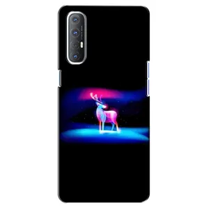 Силіконовий бампер з картинкою звірів для Oppo Reno 3 Pro (Яскравий олень)