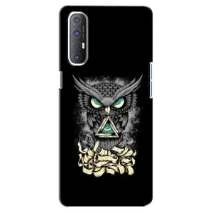 Чохли з принтом СОВИ для Oppo Reno 3 Pro (Зелені очі)