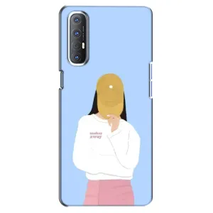 Силіконовый Чохол на Oppo Reno 3 Pro з картинкой Модных девушек (Жовта кепка)