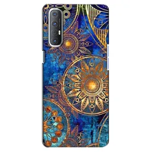 Чехлы со смыслом для Oppo Reno 3 Pro (Золотые узоры)