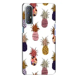 Чохол з зображенням смачної їжі для Oppo Reno 3 (Ананаси)