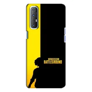 Чехол (TPU) с картинкой "Лого Пабг" на Оппо Рено 3 (Battlegrounds)