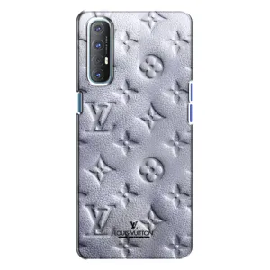 Текстурний Чохол Louis Vuitton для Оппо Рено 3 (Білий ЛВ)