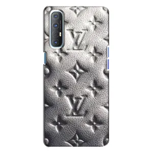 Текстурний Чохол Louis Vuitton для Оппо Рено 3 (Бежевий ЛВ)