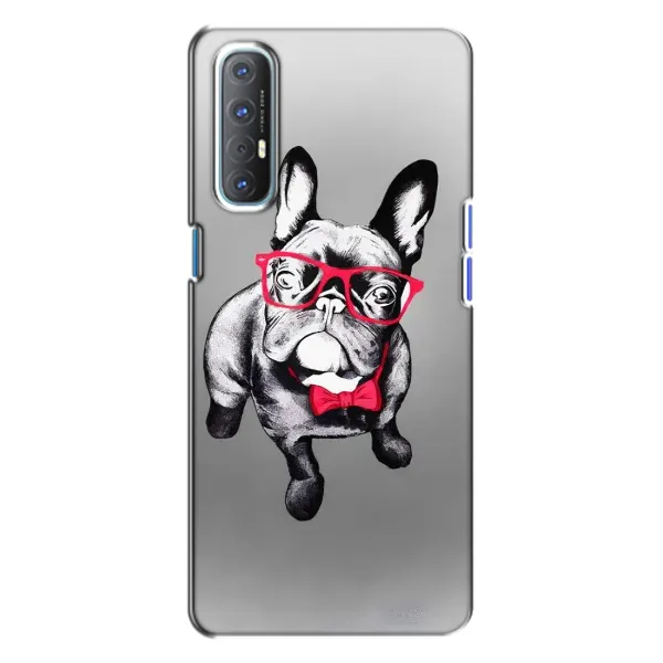 Чехол с рисунком «Бульдог в очках» для OPPO Reno 3 Чехол с рисунком «Бульдог в очках» для OPPO Reno 3