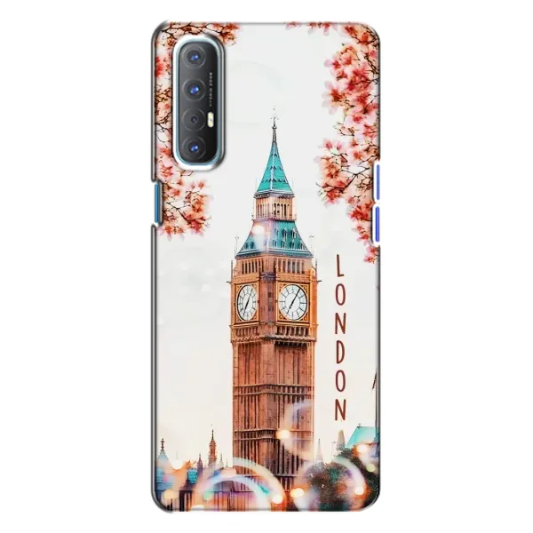 Чехол с рисунком «Часы Лондон» для OPPO Reno 3