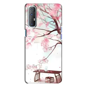 Чехол с принтом САКУРЫ на Oppo Reno 3 (Чайная церемония)