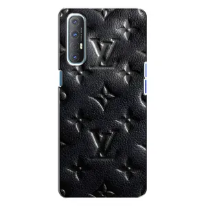 Текстурний Чохол Louis Vuitton для Оппо Рено 3 (Чорний ЛВ)