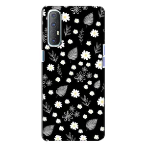 Чехлы с тематикой "ЦВЕТЫ" на Oppo Reno 3 (цветение на чорном)
