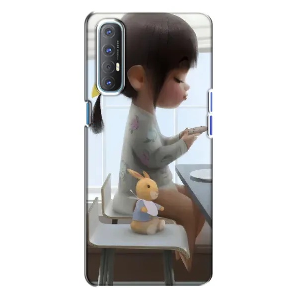 Чехол с рисунком «Девочка с игрушкой» для OPPO Reno 3 Чехол с рисунком «Девочка с игрушкой» для OPPO Reno 3