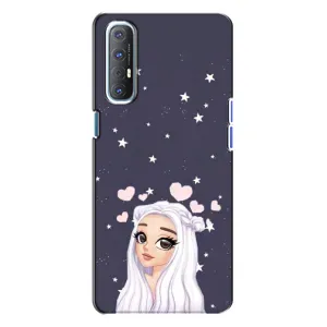 Чохол Стильні дівчата на Oppo Reno 3 (Дівчина та серця)