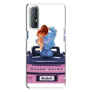 Силіконовый Чохол на Oppo Reno 3 з картинкой Модных девушек (Дівчина на машині)