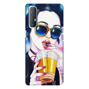 Чохол з картинкою Модні Дівчата Oppo Reno 3 (Дівчина з коктейлем)