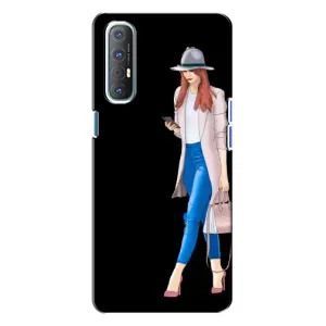 Чохол з картинкою Модні Дівчата Oppo Reno 3 (Дівчина з телефоном)