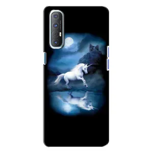 Чехол Unicorn на Oppo Reno 3 (Единорог)