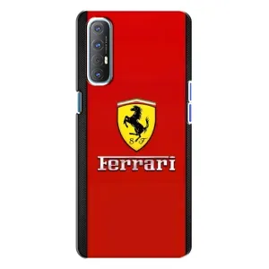 Силіконовий бампер з картинкою машини на Oppo Reno 3 (Ferrari Logo)