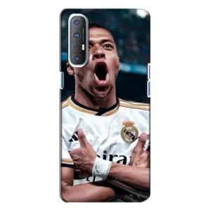 Чехол (TPU) с Футболистом на Oppo Reno 3 (Гол Мбаппе)