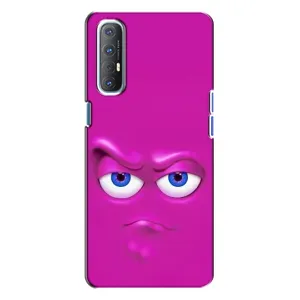 Силиконовые Чехлы (смешные стикеры) для Oppo Reno 3 (Хитрая мордочка)