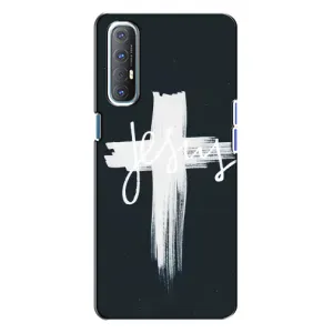 Чехлы для Оппо Рено 3 (Крест Иисуса) (Jesus)