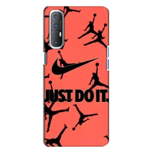 Силіконовый Чохол Nike Air Jordan на Оппо Рено 3 (Just Do It)