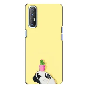 Бампер для Oppo Reno 3 з картинкою "Песики" (Кактус на голові)