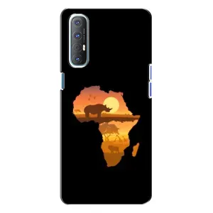 Летний Чехол на Oppo Reno 3 (Карта)